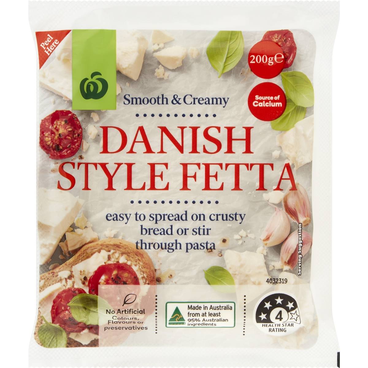 Calories in Woolworths Danish Style Fetta calcount