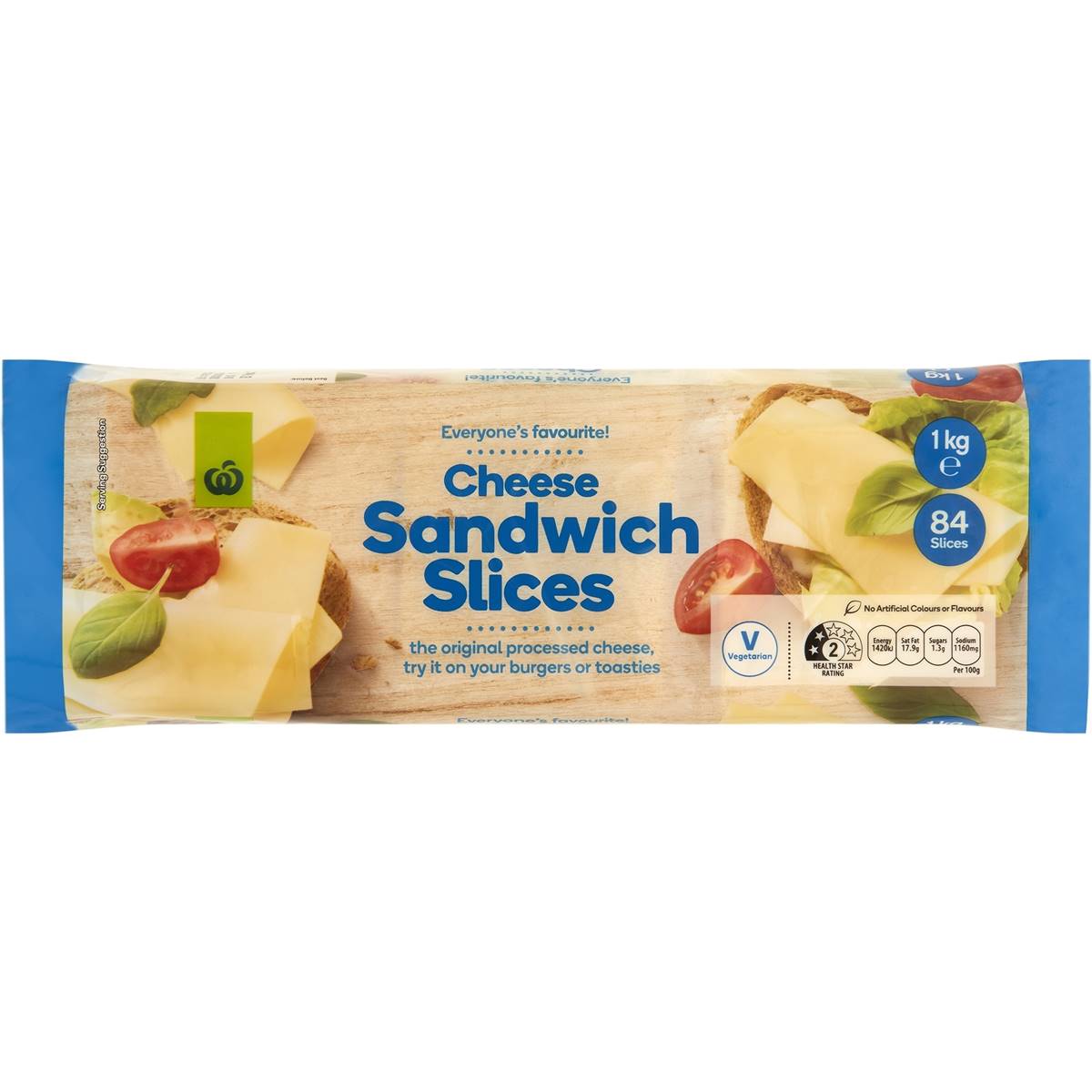 Calories in Woolworths Sandwich Cheese Slices