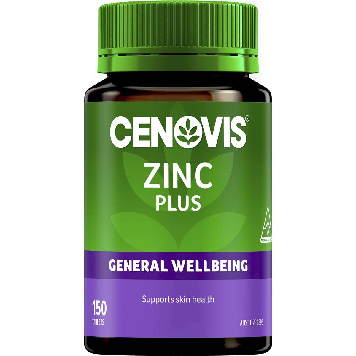 Cenovis Zinc Plus Tablets For General Wellbeing + Skin Health 150 pack