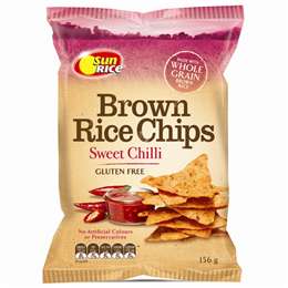 Sunrice Brown Rice Chips Sweet Chilli 156g Woolworths