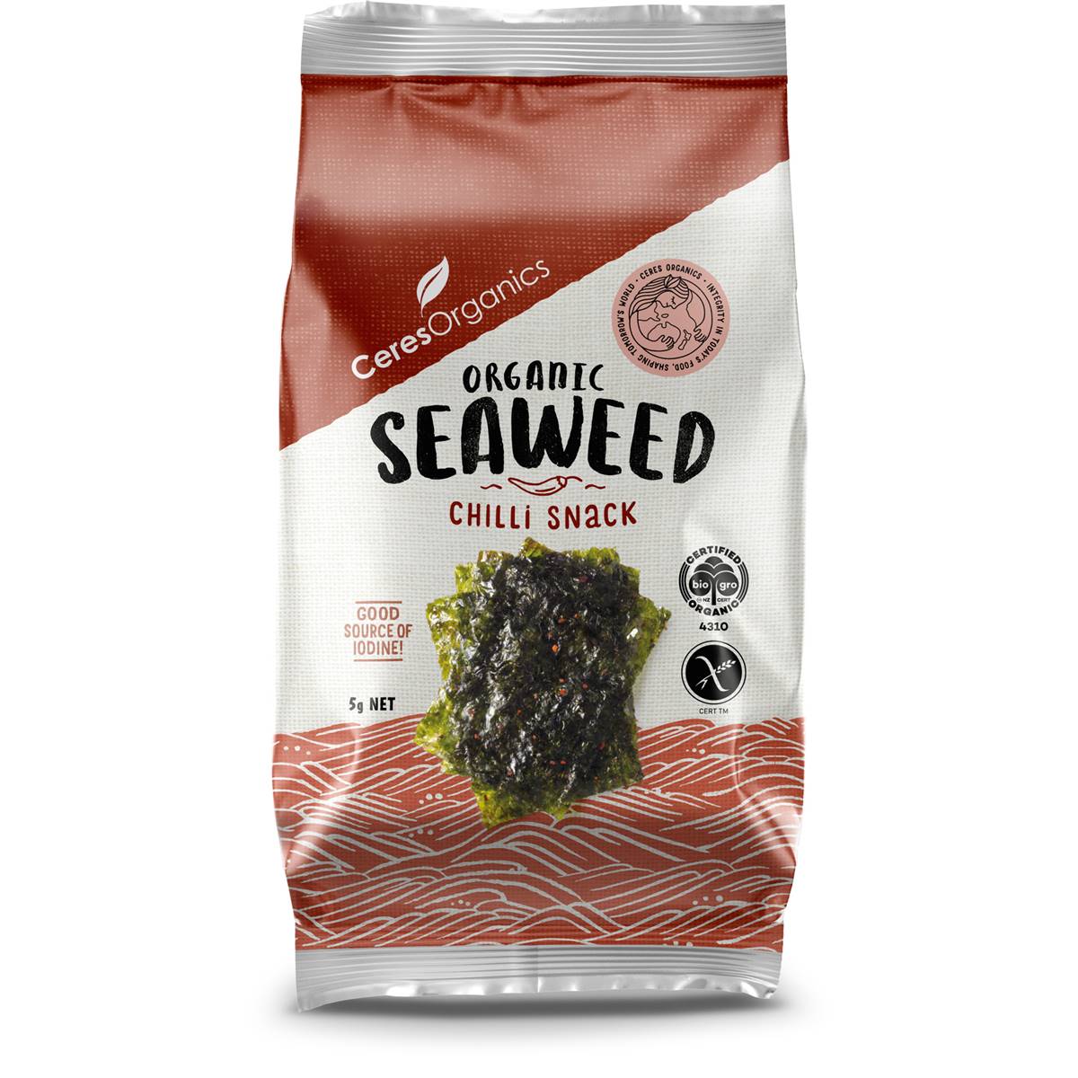 Calories in Ceres Organics Seaweed Chilli Chilli