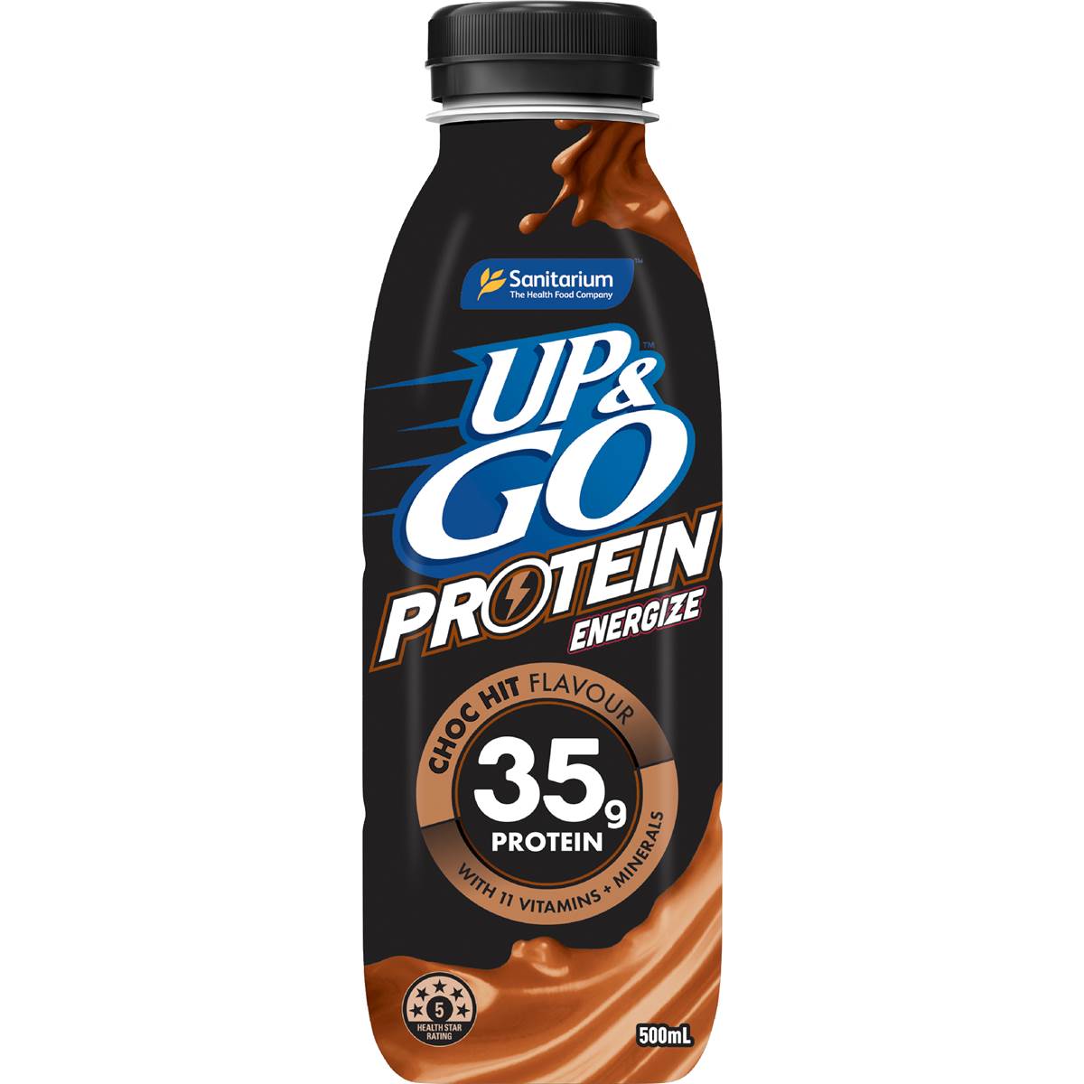 Up&Go Protein Energize Liquid Breakfast Choc 500mL