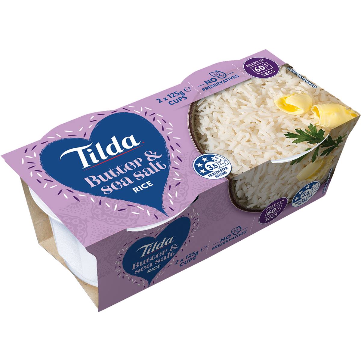Tilda Microwave Butter & Sea Salt Rice Cups