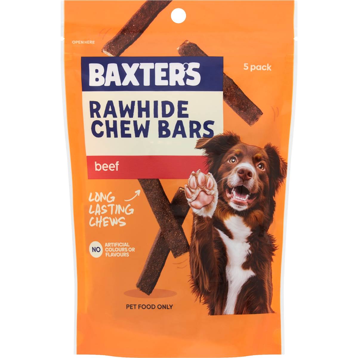 Baxter's Dog Treat Rawhide Chew Bars Beef