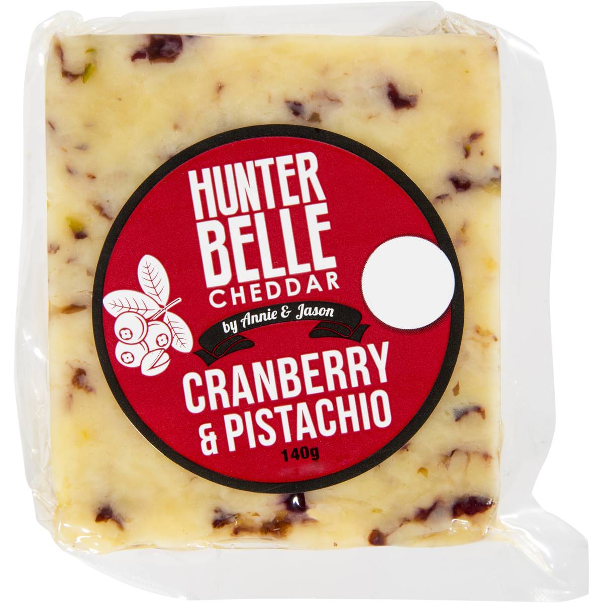 Hunter Belle Dairy Co Cheddar Cranberry & Pistachio