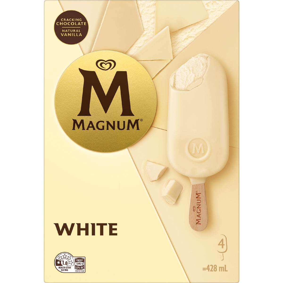Calories in Magnum Ice Cream Sticks White calcount