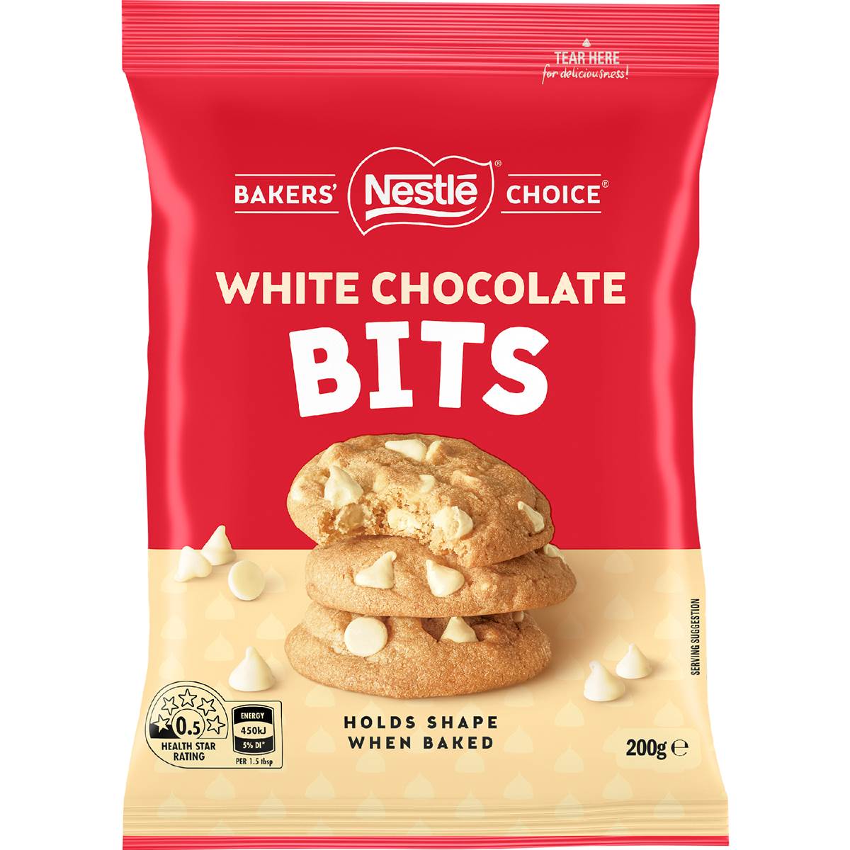 Nestle Bakers' Choice White Choc Bits 200g