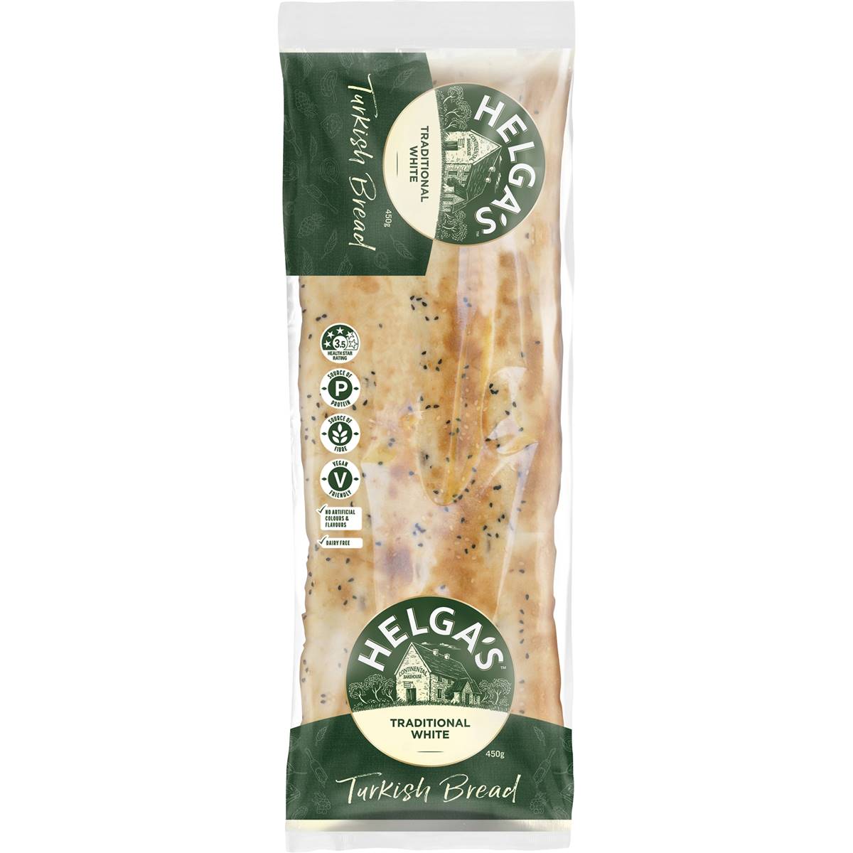 Calories in Helga's Turkish Bread White calcount