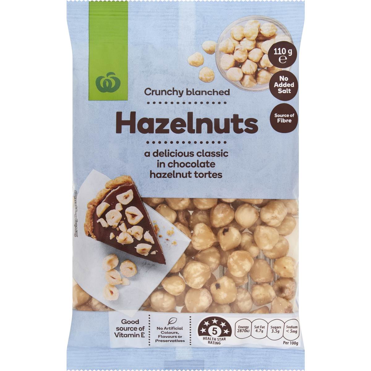 Calories in Woolworths Hazelnut Kernels calcount