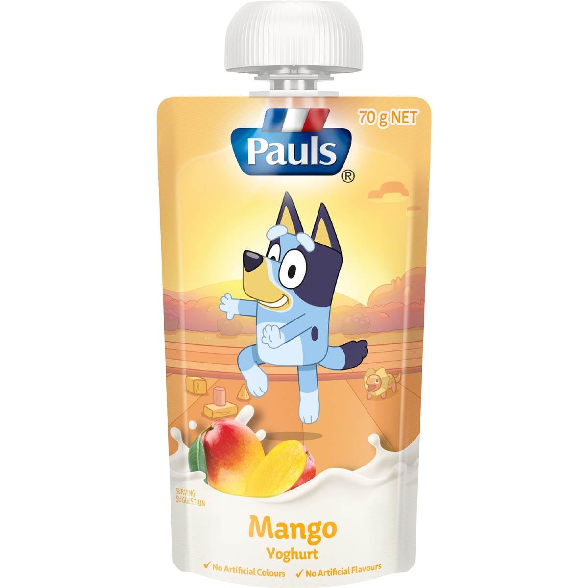 Pauls Kids Bluey Mango Yoghurt Pouch 70g