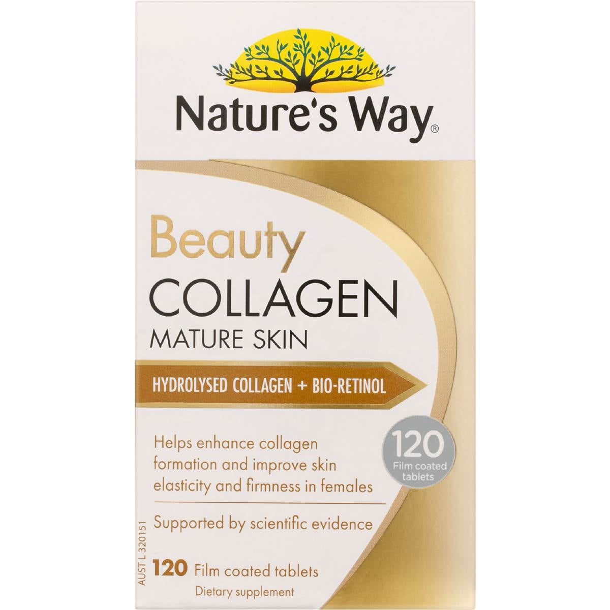 Nature's Way Beauty Collagen Mature Skin Film Coated Tablets 120 pack