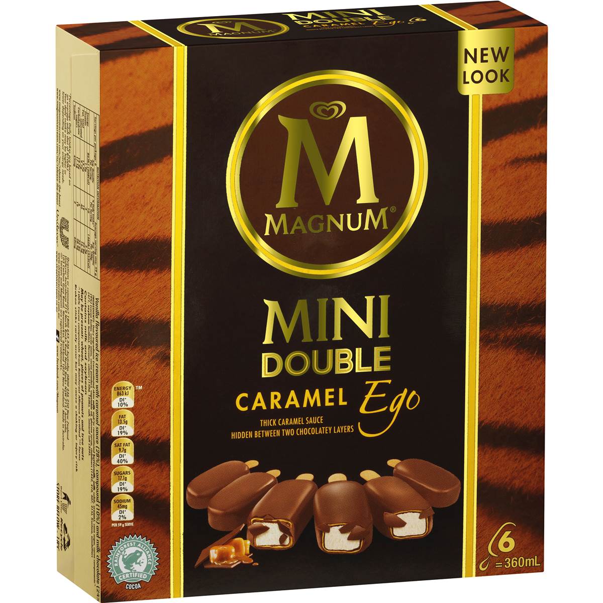 Calories in Magnum Mini Ice Cream Double Caramel calcount