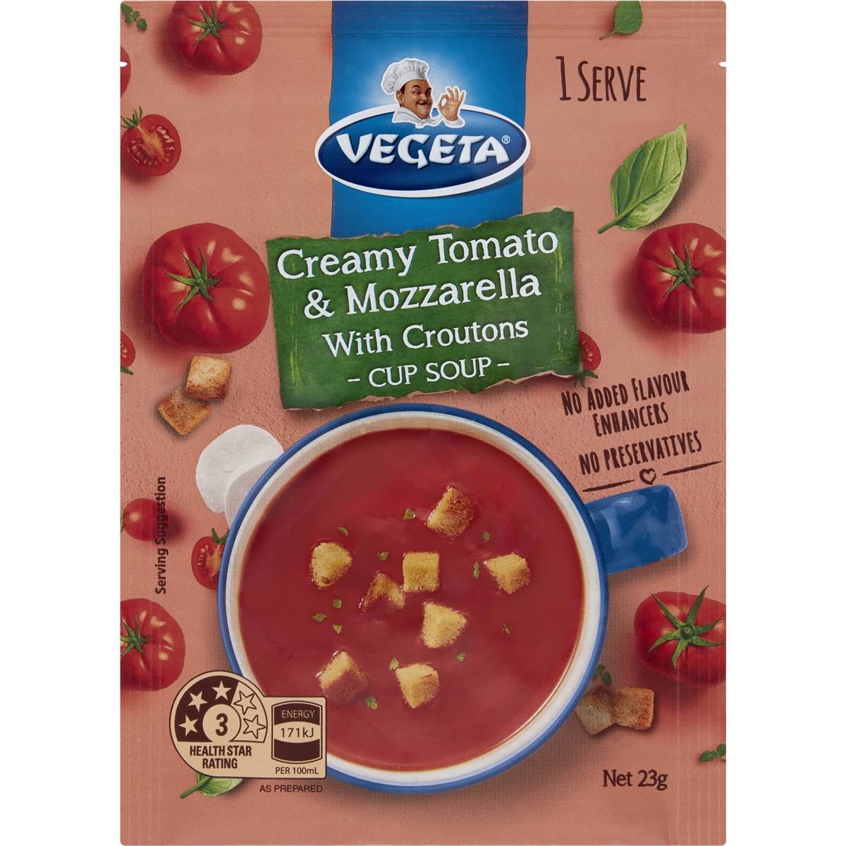 Vegeta Creamy Tomato & Mozzarella With Croutons Cup Soup