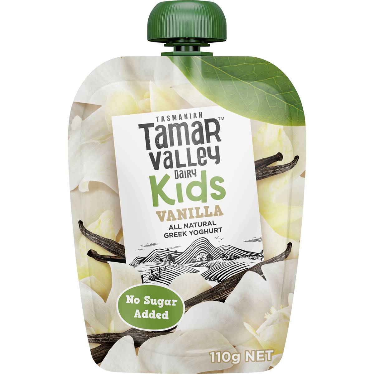 Calories in Tamar Valley Dairy Kids Greek Yoghurt Pouch Vanilla