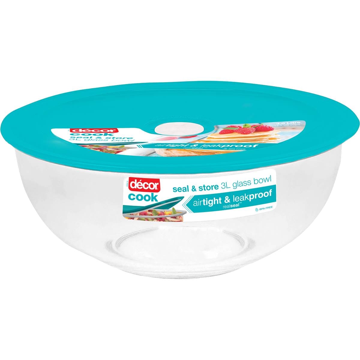 Decor Cook Glass Bowl Seal & Store