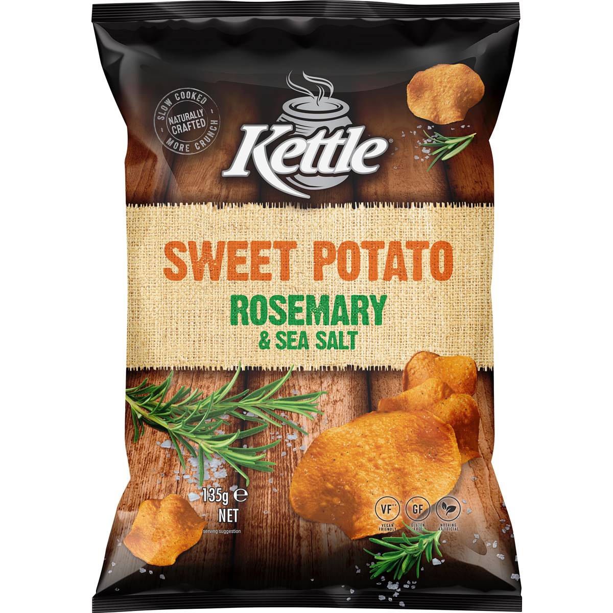 Calories in Kettle Sea Salt Sweet Potato Chips calcount