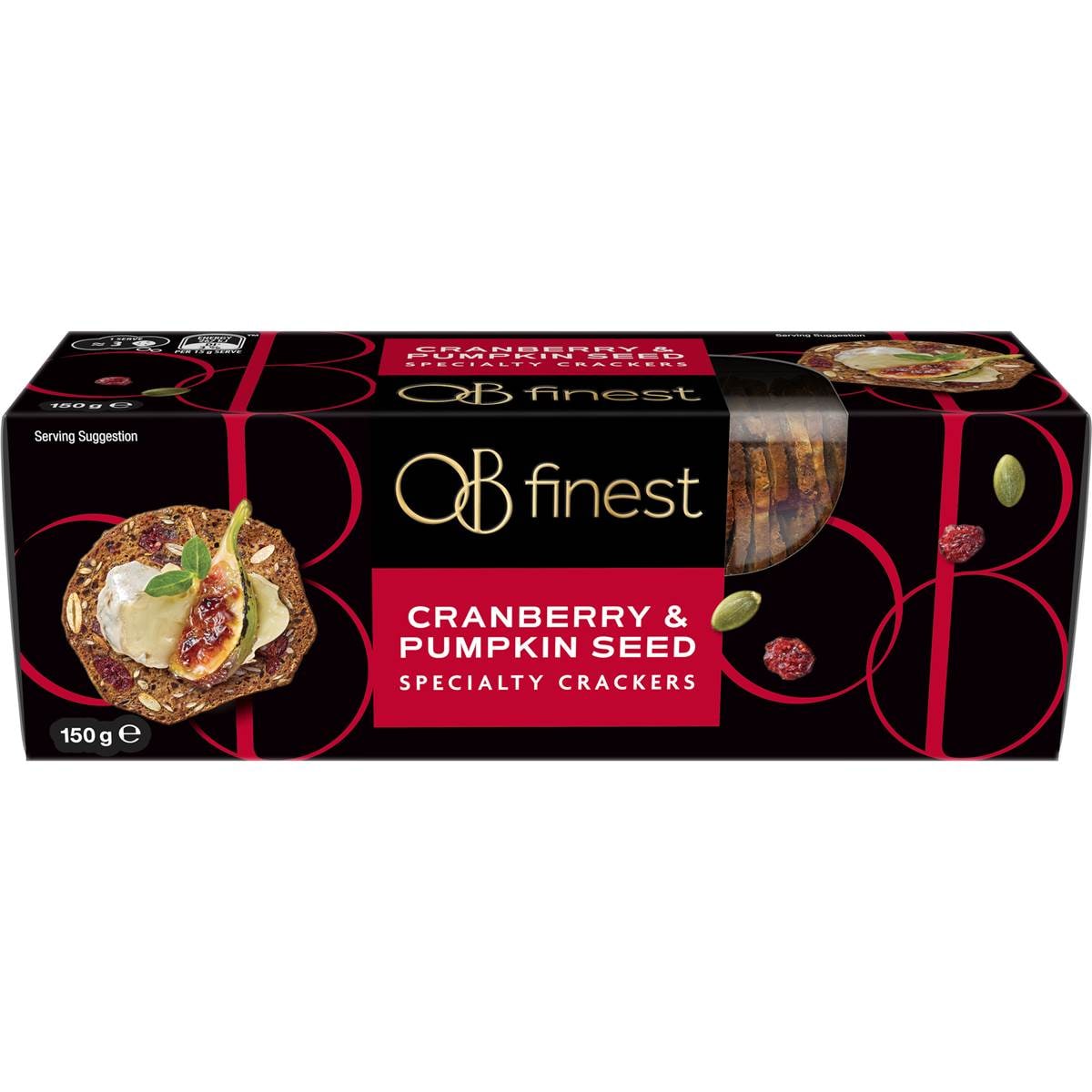 Calories in Ob Finest Cracker Cranberry Pumpkin calcount