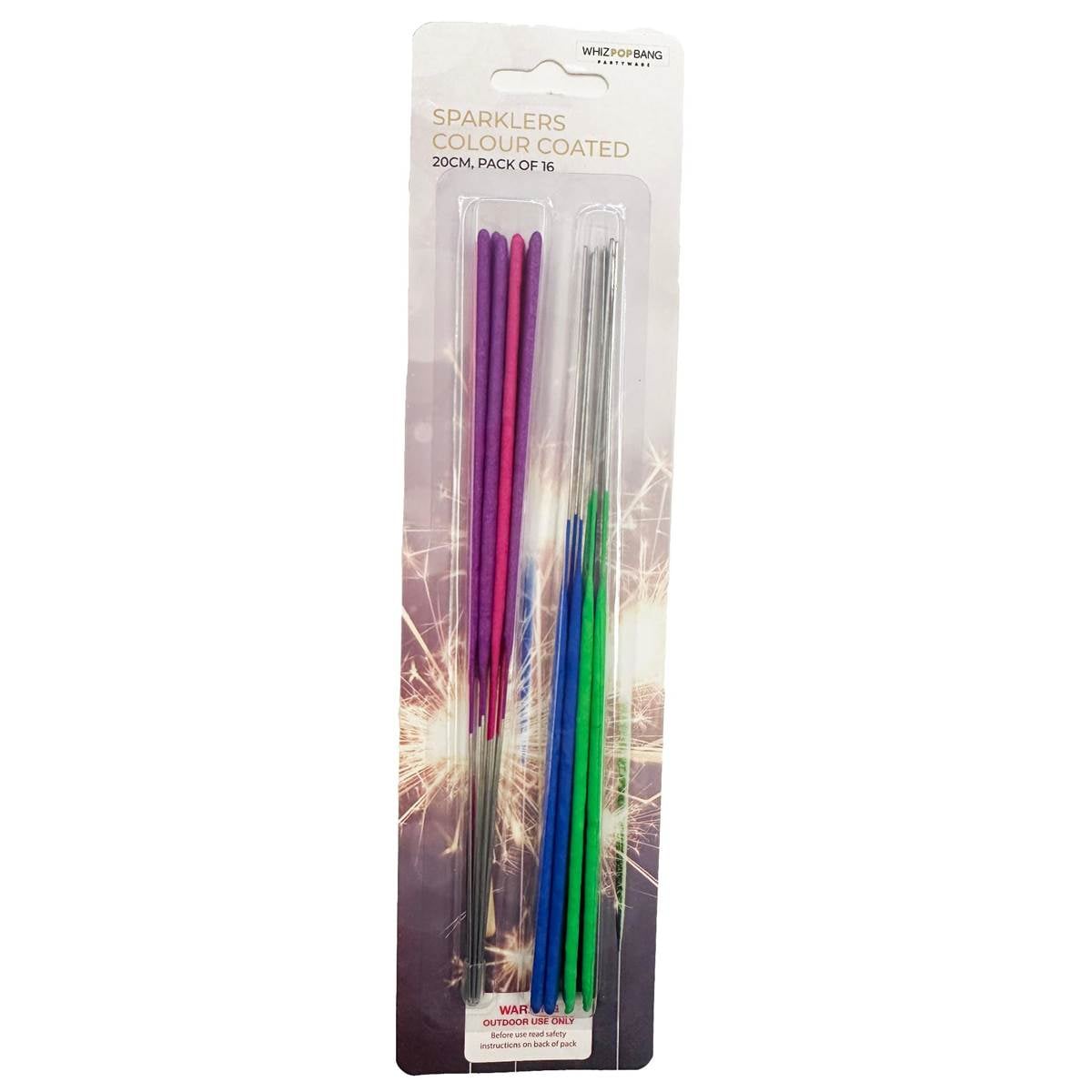Whiz Pop Bang Colour Coated Sparklers 20cm