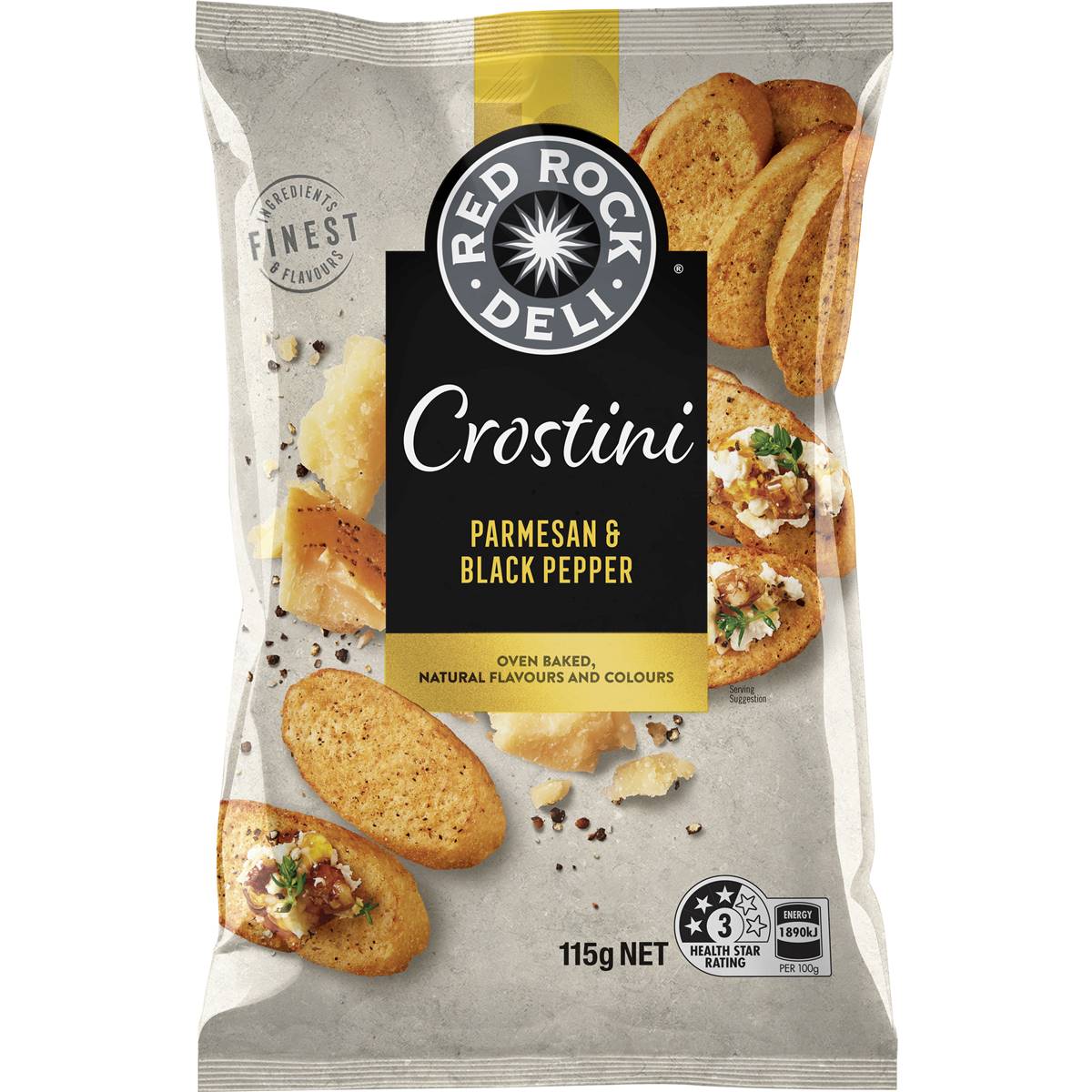 Red Rock Deli Crostini Parmesan & Black Pepper
