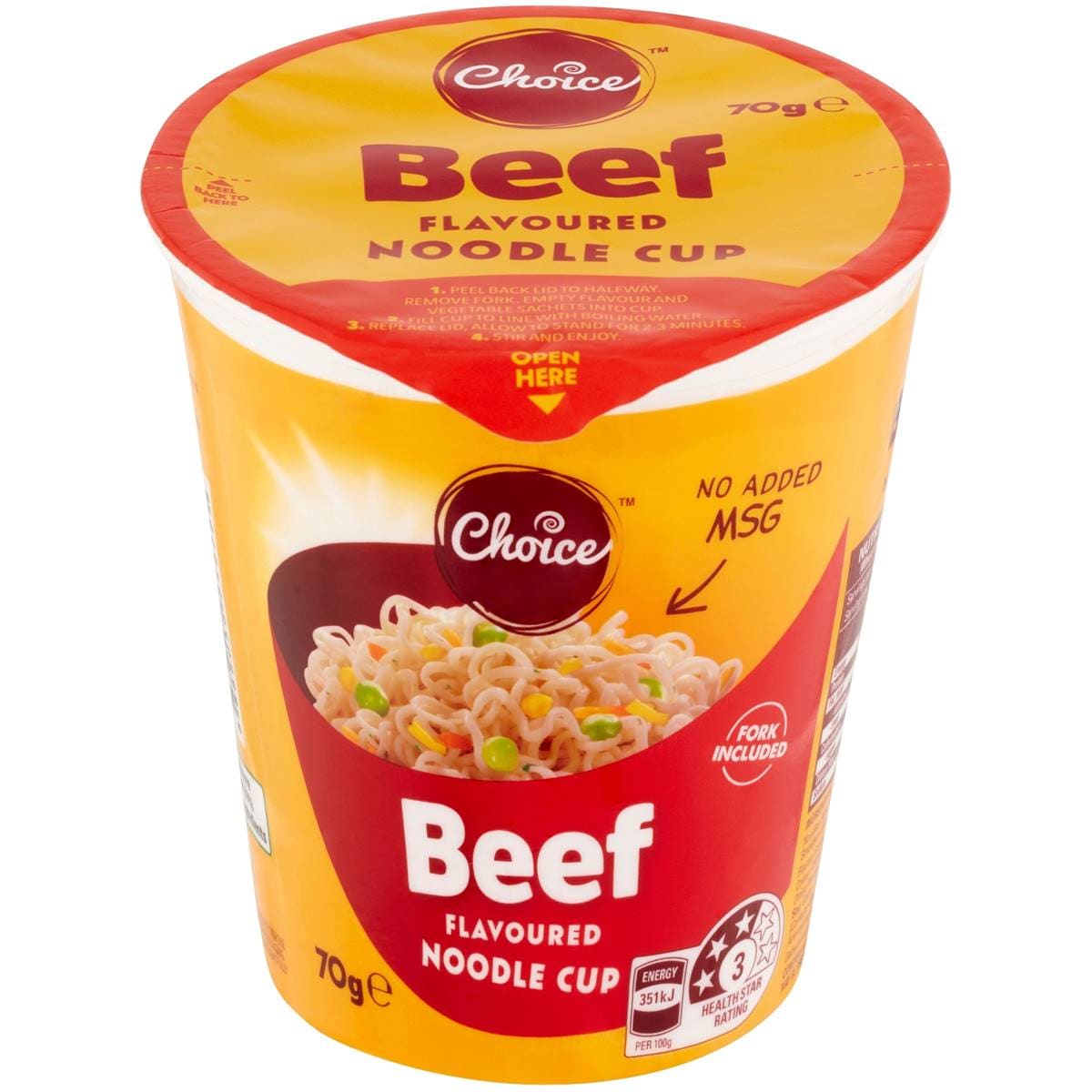 Calories in Choice Beef Noodle Cup calcount