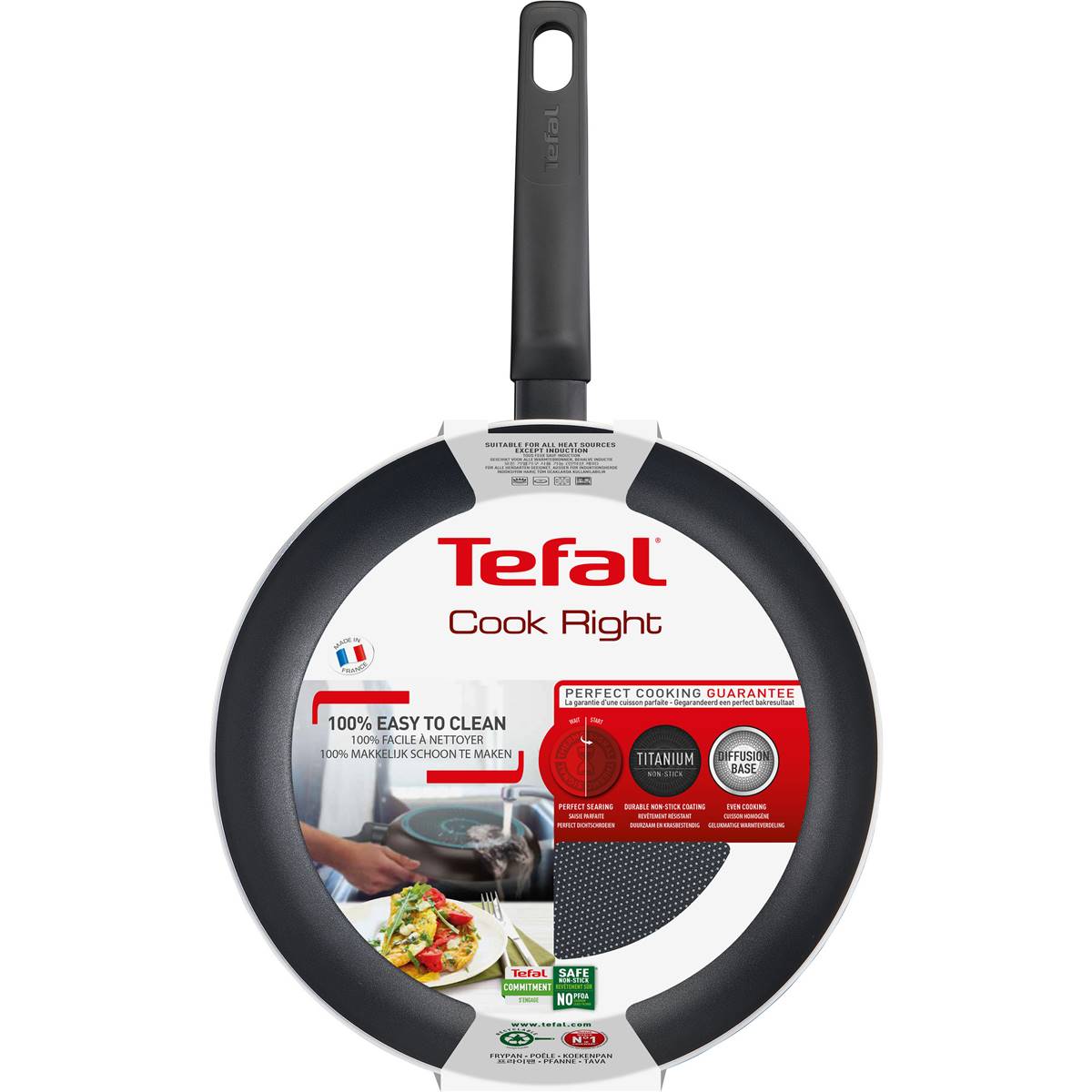 Tefal Cook Right Non-Stick Frypan 32cm each
