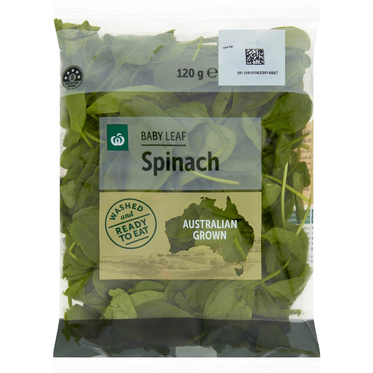 Calories in Woolworths Baby Leaf Spinach calcount