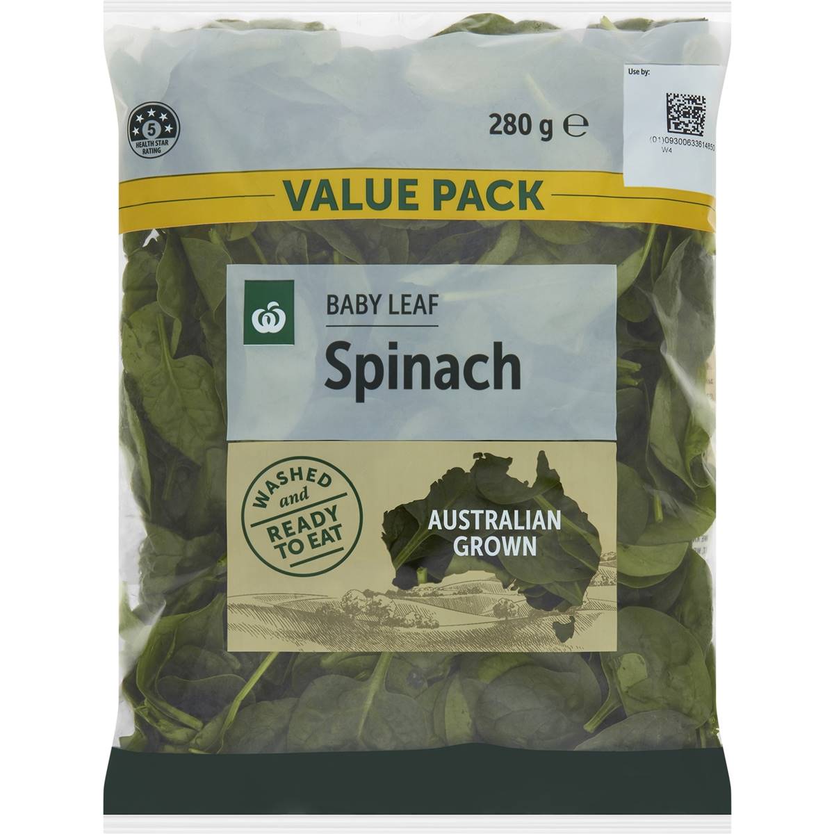 Calories in Woolworths Single Leaf Baby Spinach calcount