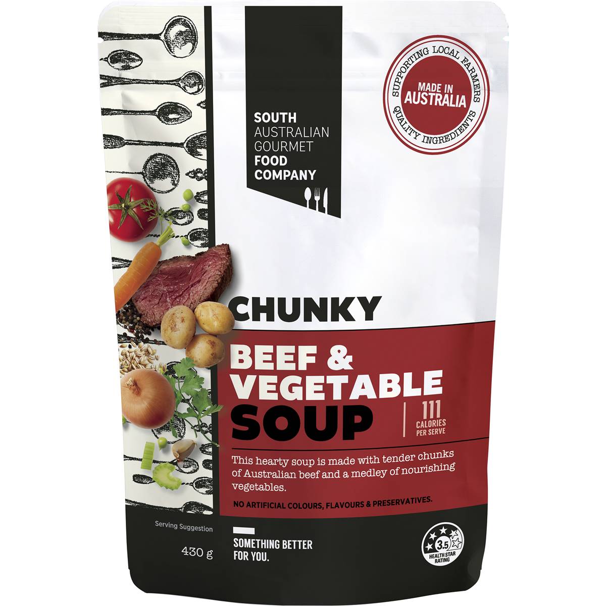 South Australian Gourmet Food Company Chunky Beef & Vegetable Soup Pouch
