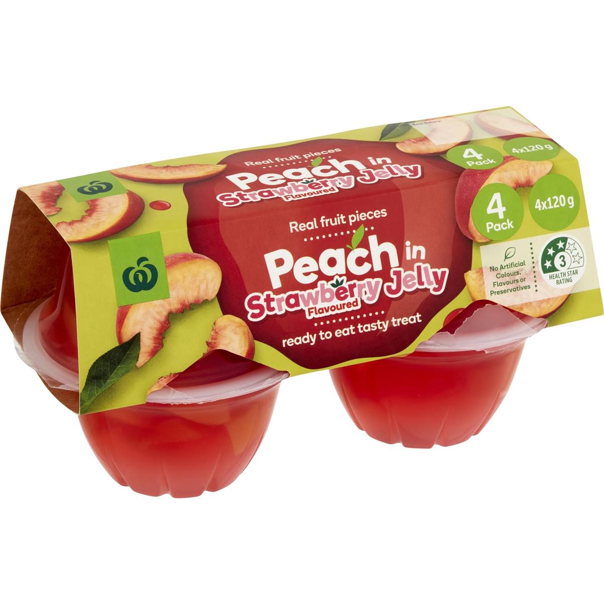 Woolworths Peach In Strawberry Jelly