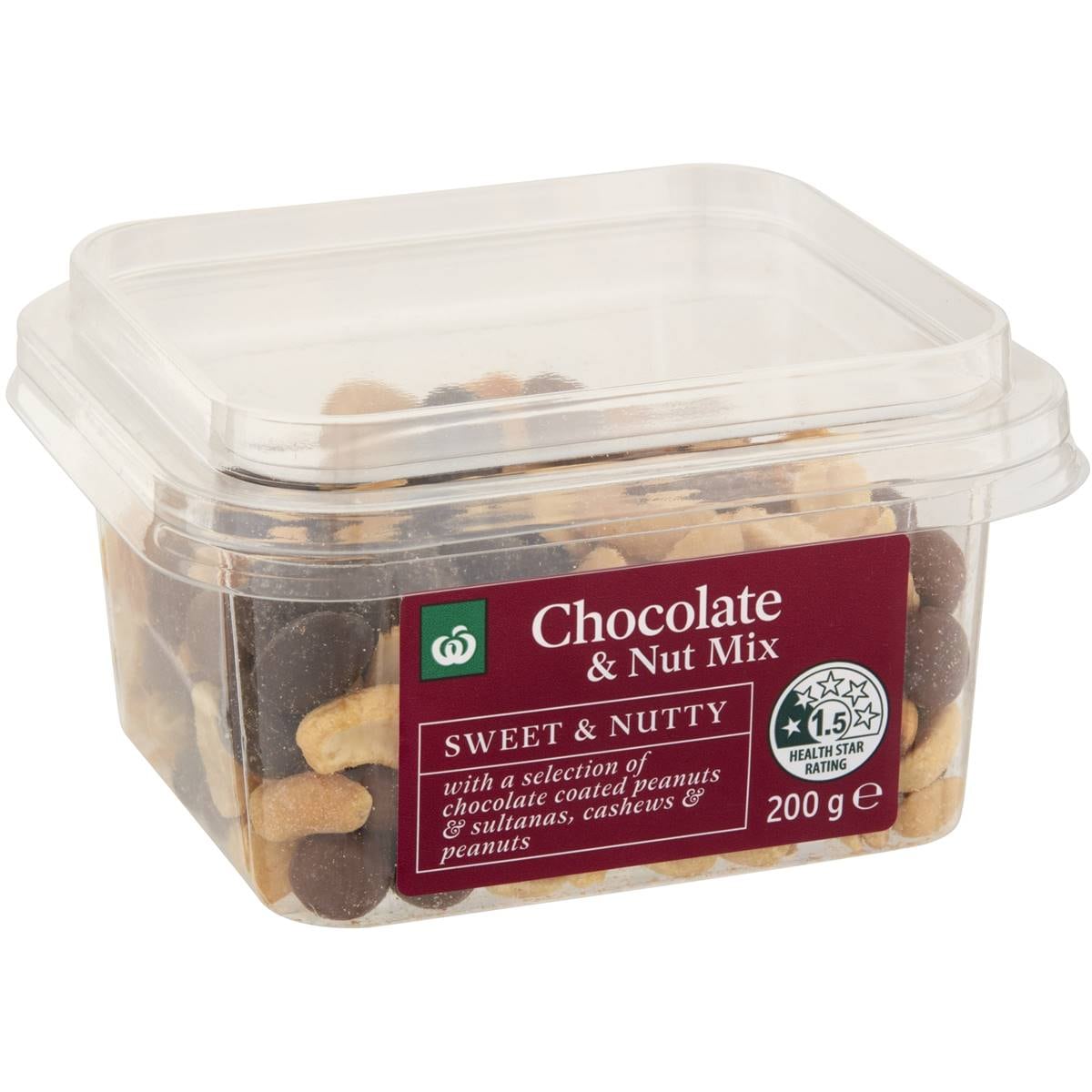 Calories in Woolworths Chocolate & Nut Mix calcount