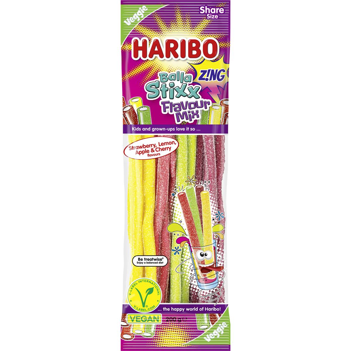 Haribo Balla Stixx Rainbow 200g