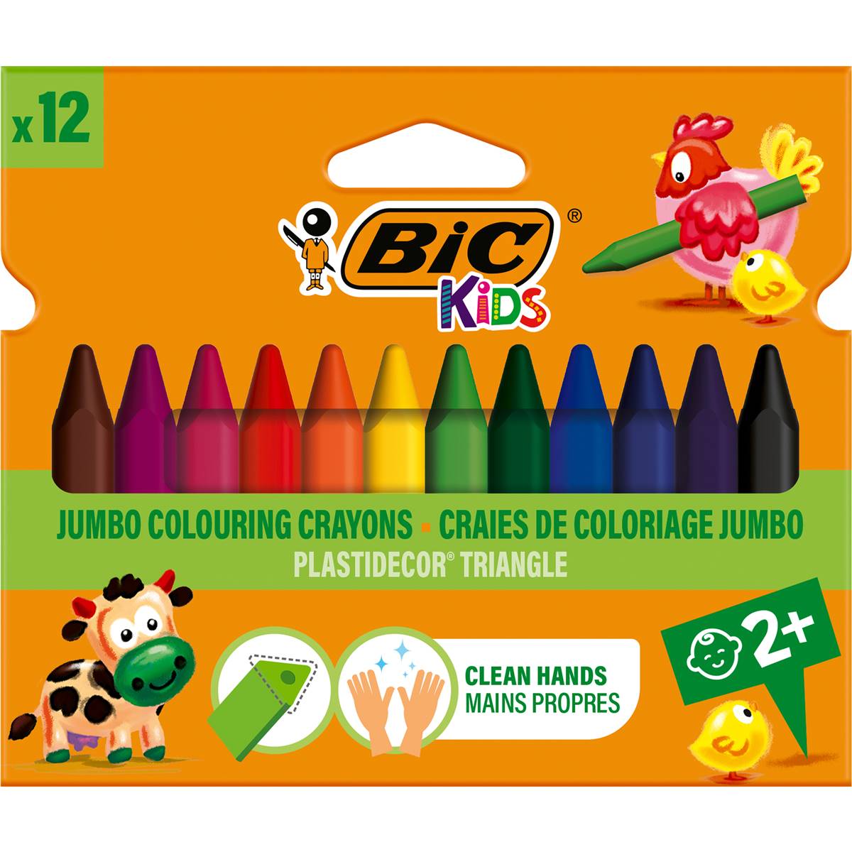 BIC Kids Jumbo Triangle Crayons