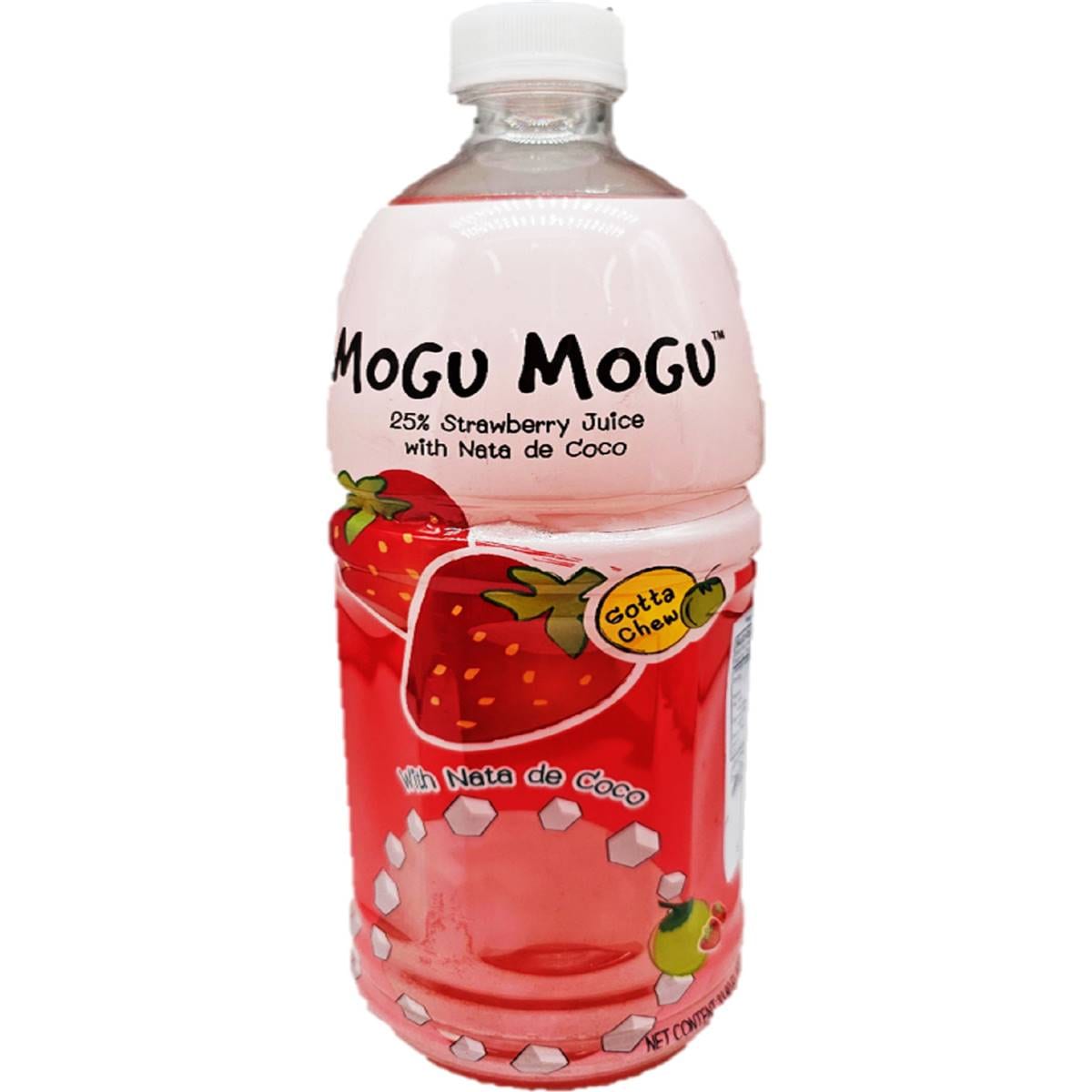 Mogu Mogu Strawberry Juice Drink With Nata De Coco