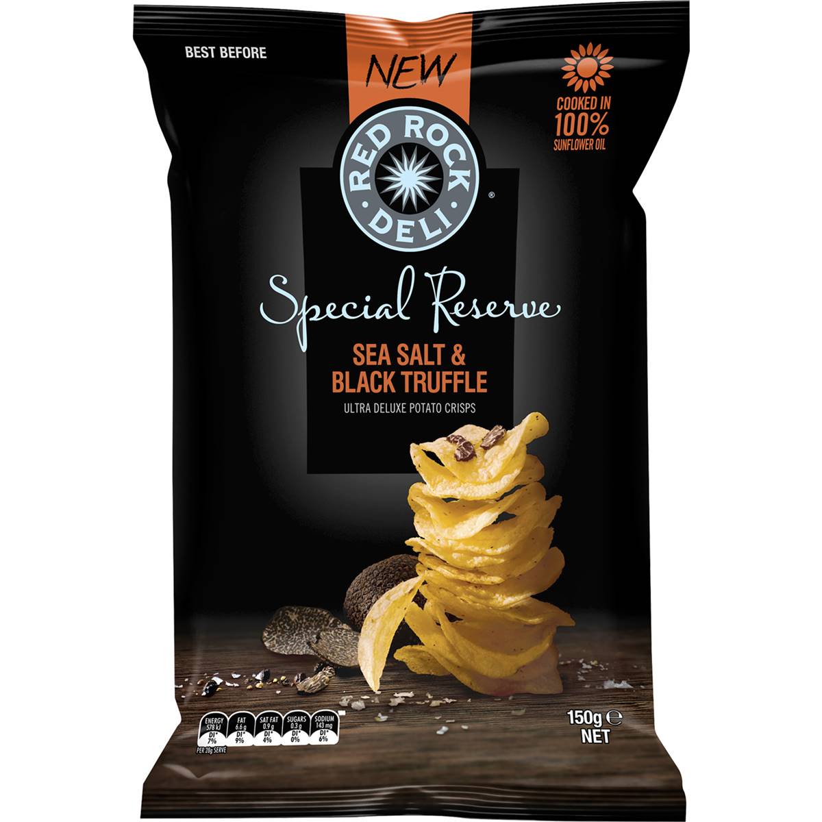 Red Rock Deli Chips Salt And Truffle 150g Woolworths