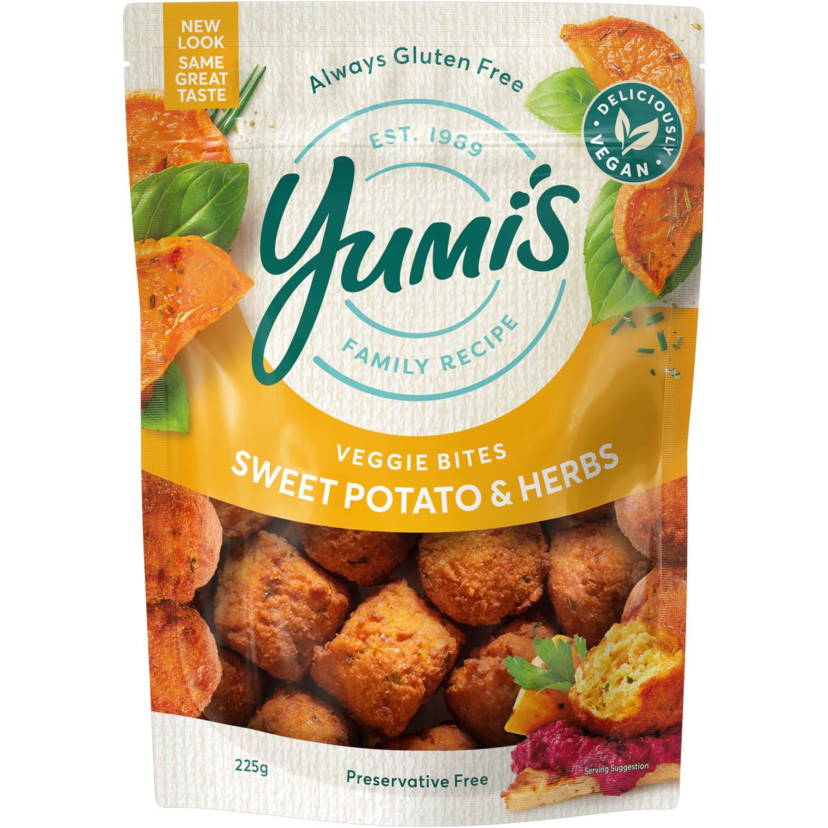 Calories in Yumi's Delights Sweet Potato & Herb
