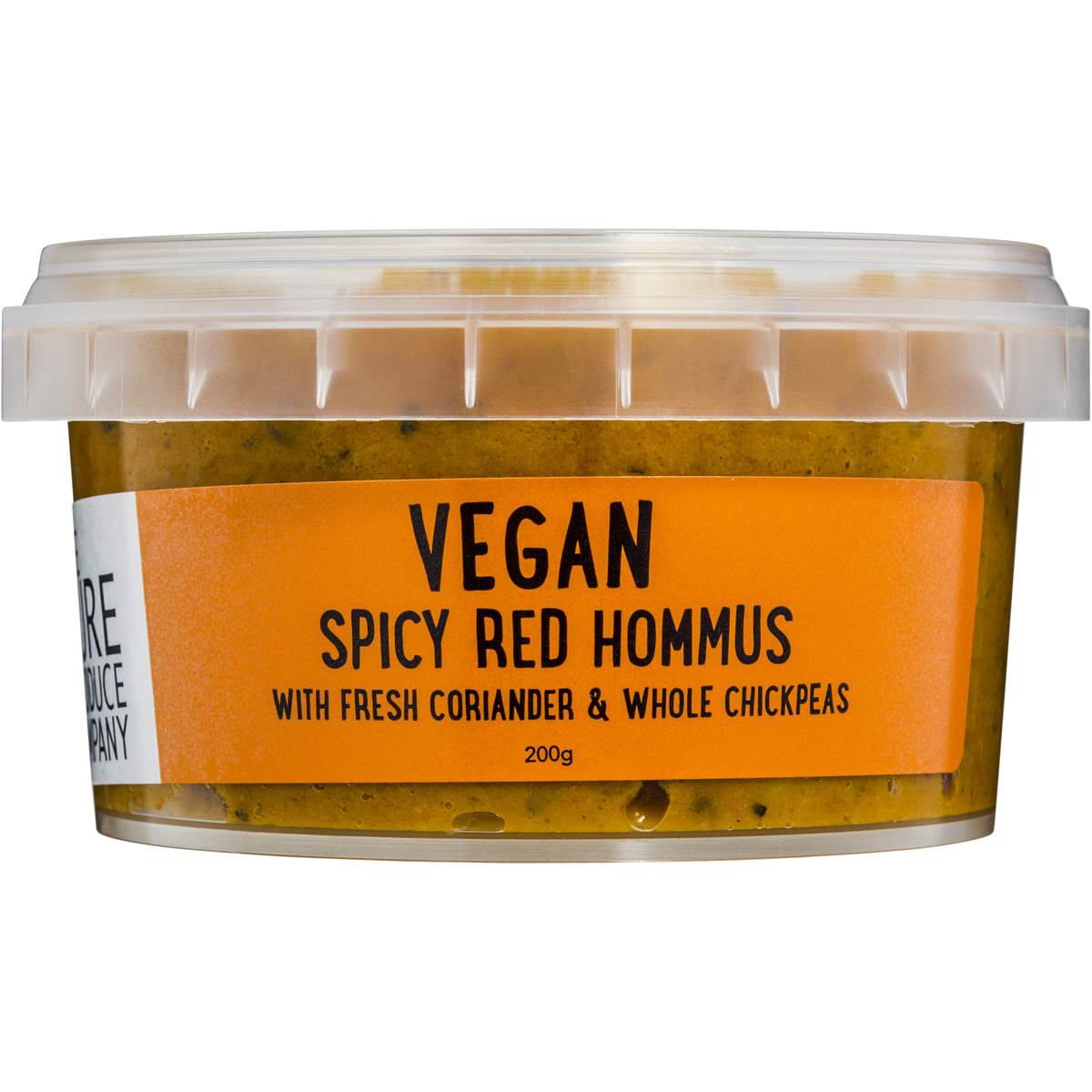Calories in The Pure Produce Company Dip Spicy Hommus Coriander