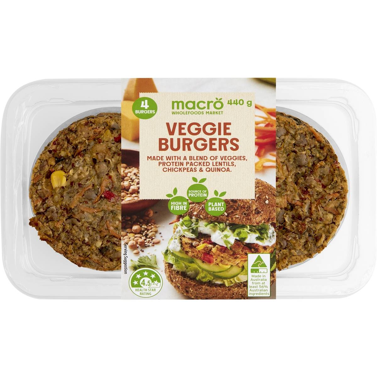 Macro Veggie Burger Patties