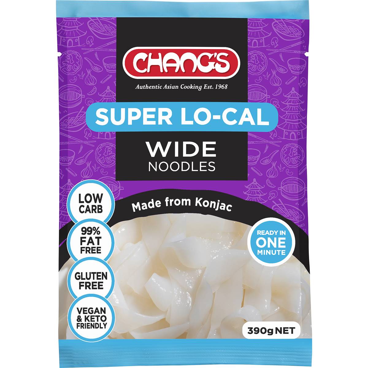 Chang's Super Lo Cal Wide Noodles 390g