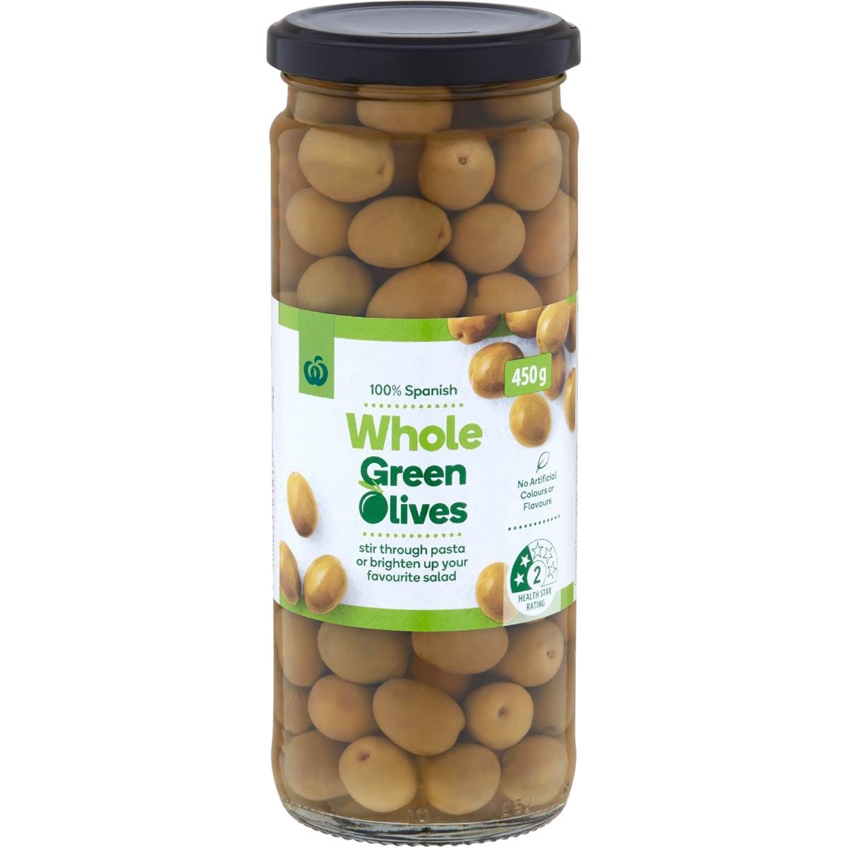 Calories in Woolworths Green Olives Pomegranate & Harissa Calorie
