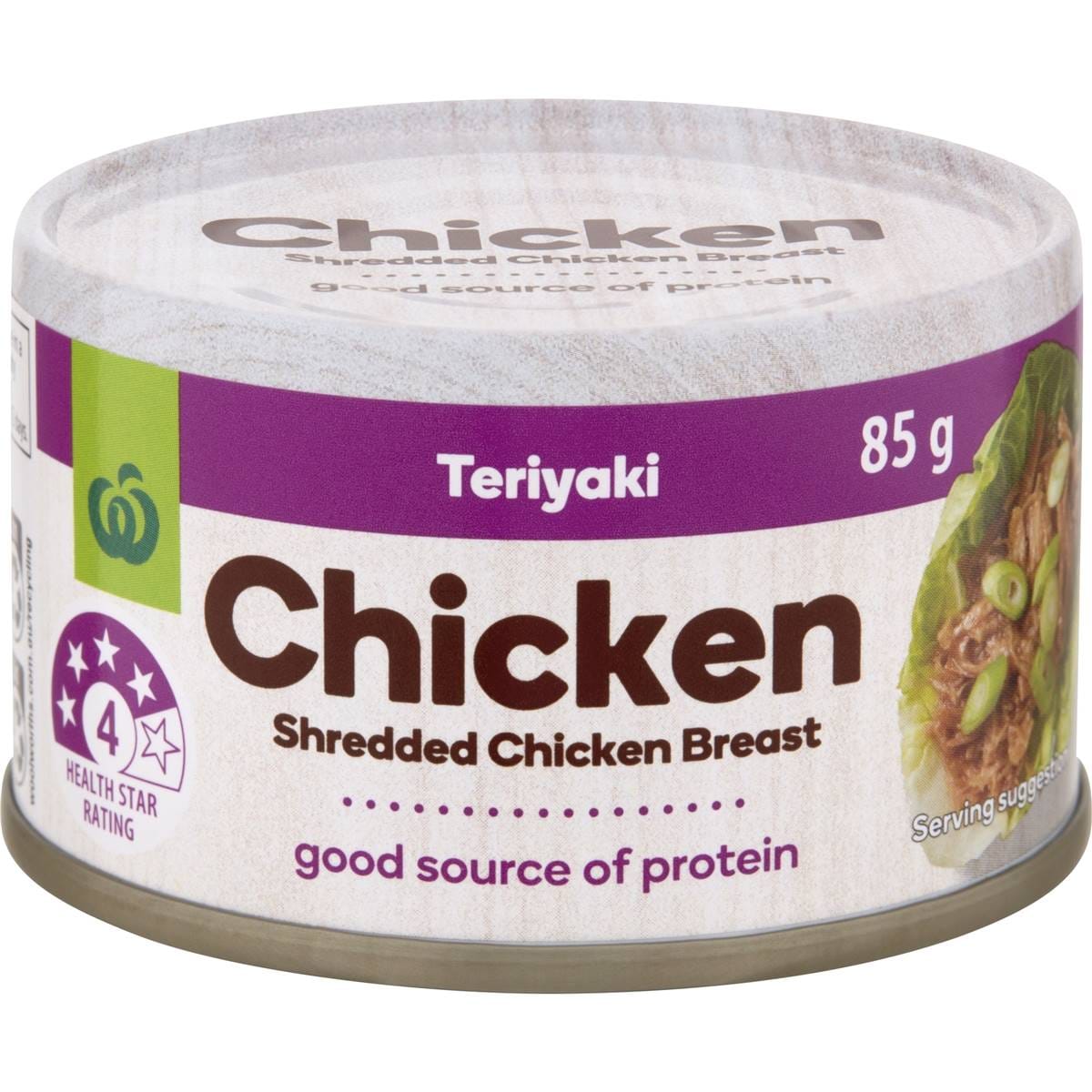Woolworths Canned Shredded Chicken Teriyaki