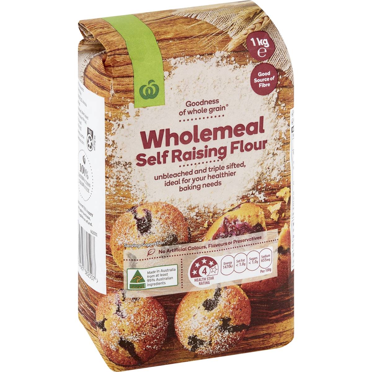 Calories In Woolworths Wholemeal Self Raising Flour Calcount