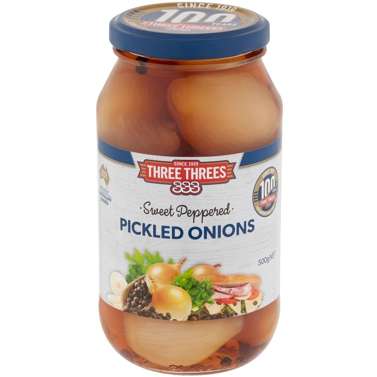 Three Threes Peppered Pickled Onions
