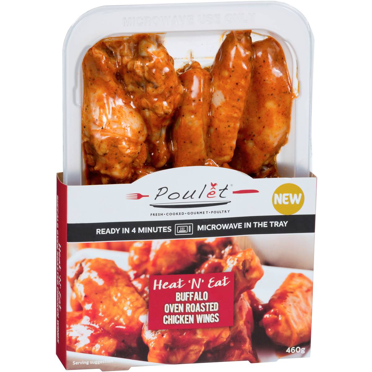 Calories in Poulet Heat & Eat Buffalo Oven Roasted Chicken Wings calcount