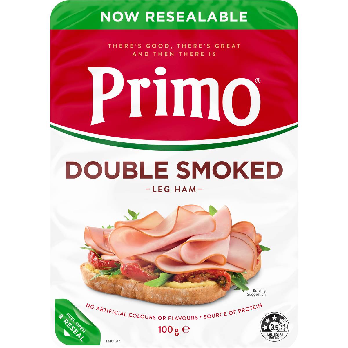 Primo Double Smoked Leg Ham Sliced 100g