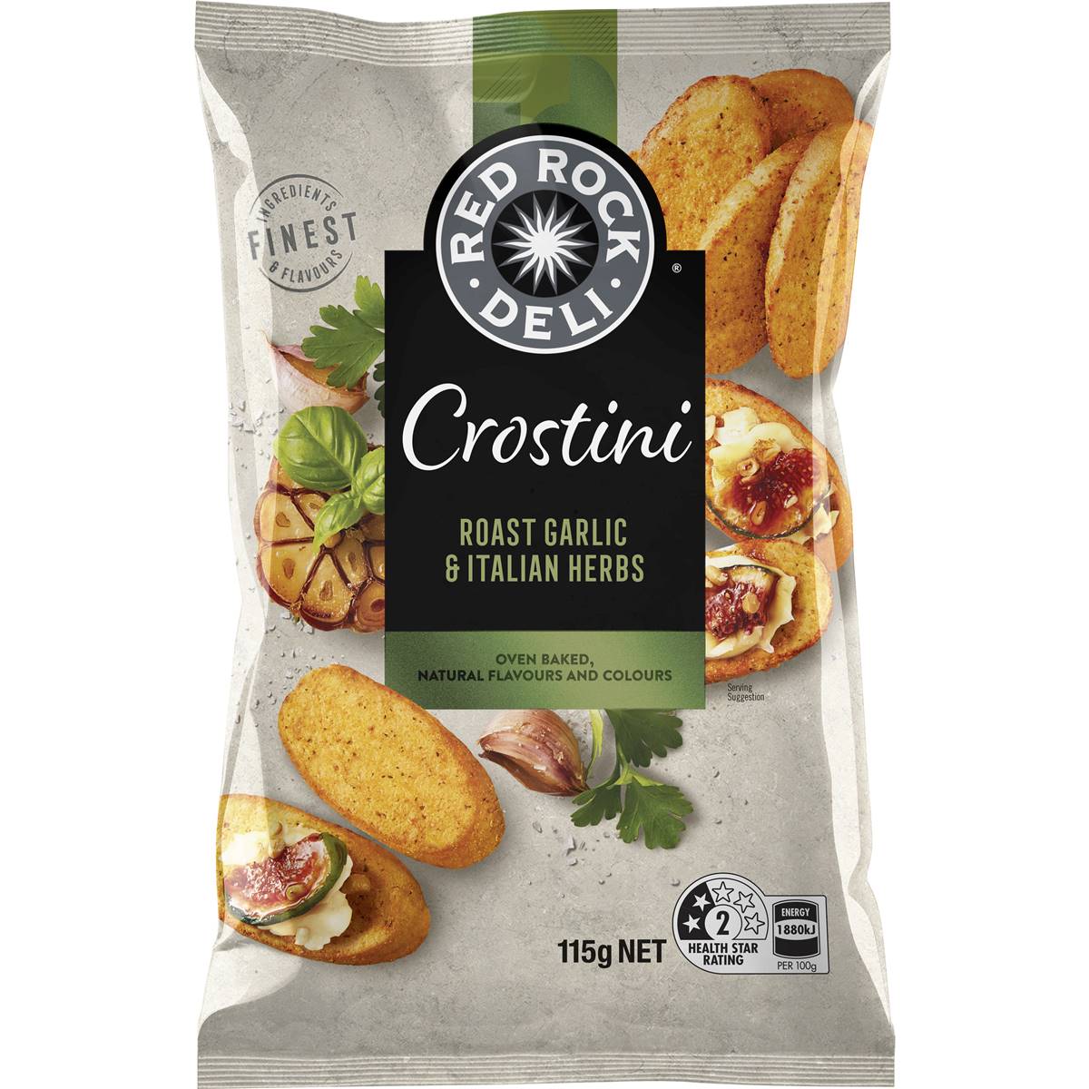 Red Rock Deli Biscuit Crackers Platter Pack Garlic & Herbs