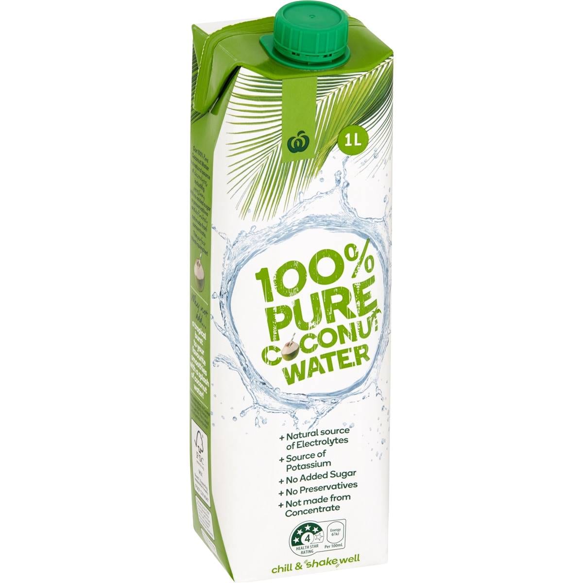 Calories in Woolworths 100 Pure Coconut Water Calorie Counter Australia