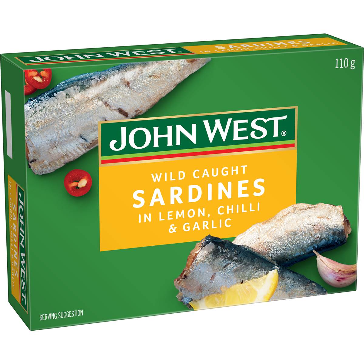 Calories in John West Sardines Lemon Garlic & Chilli calcount