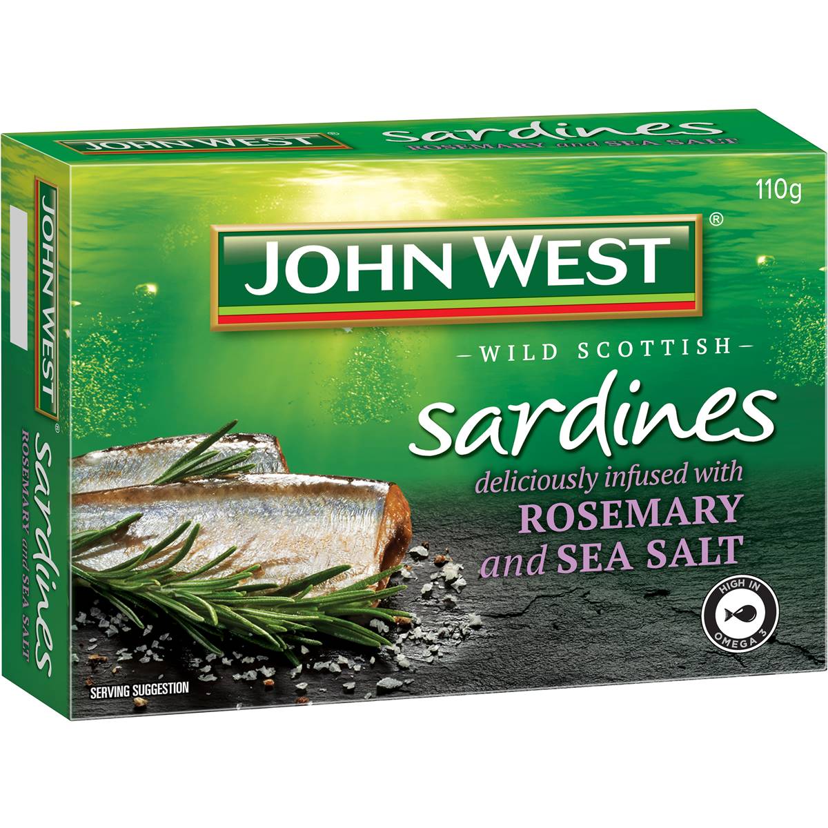301 calories in John West Sardines Sea Salt & Rosemary (100g) calcount