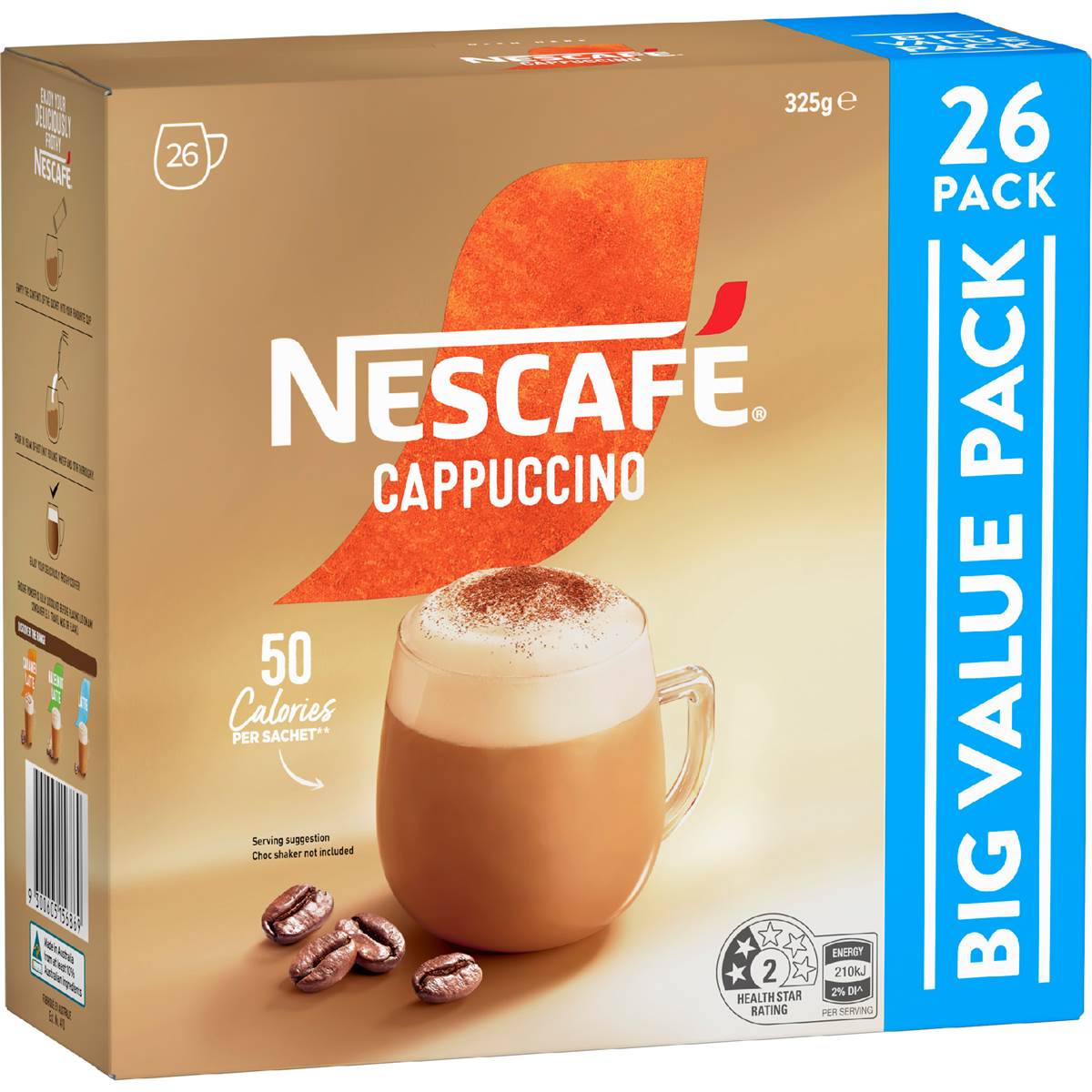 Calories in Nescafe Coffee Sachets Cappucino calcount
