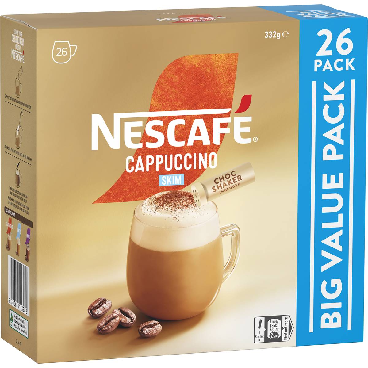 Calories in Nescafe Coffee Sachets Skim Cappucino calcount